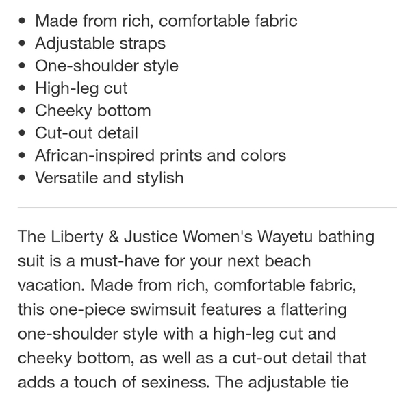 Liberty & Justice Women's One Shoulder High Leg Cheeky Cut-out One-piece swimsui - Picture 6 of 16